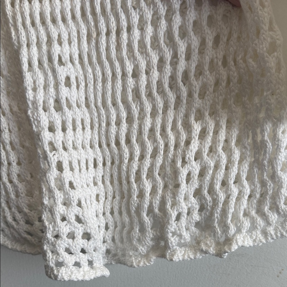 ViX Paula Hermanny Size Small Belle Crochet Knit Long Sleeve Cover-Up Women Swim - Picture 7 of 16